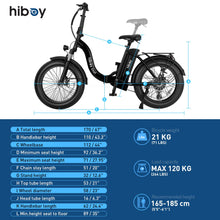 Charger l&#39;image dans la galerie, HiBoy - EX6F Foldable Electric Bike Blue