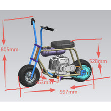 Charger l'image dans la galerie, https://mototecusa.com/assets/images/Wild-Rover-49cc-Mini-Bike_Black_7.jpg